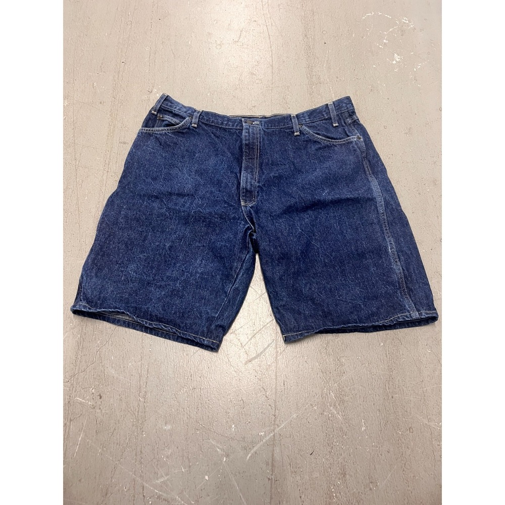 Genuine Dickies Washed Denim Shorts Mens‎ Blue 9" Inseam Loose Fit Classic - 42